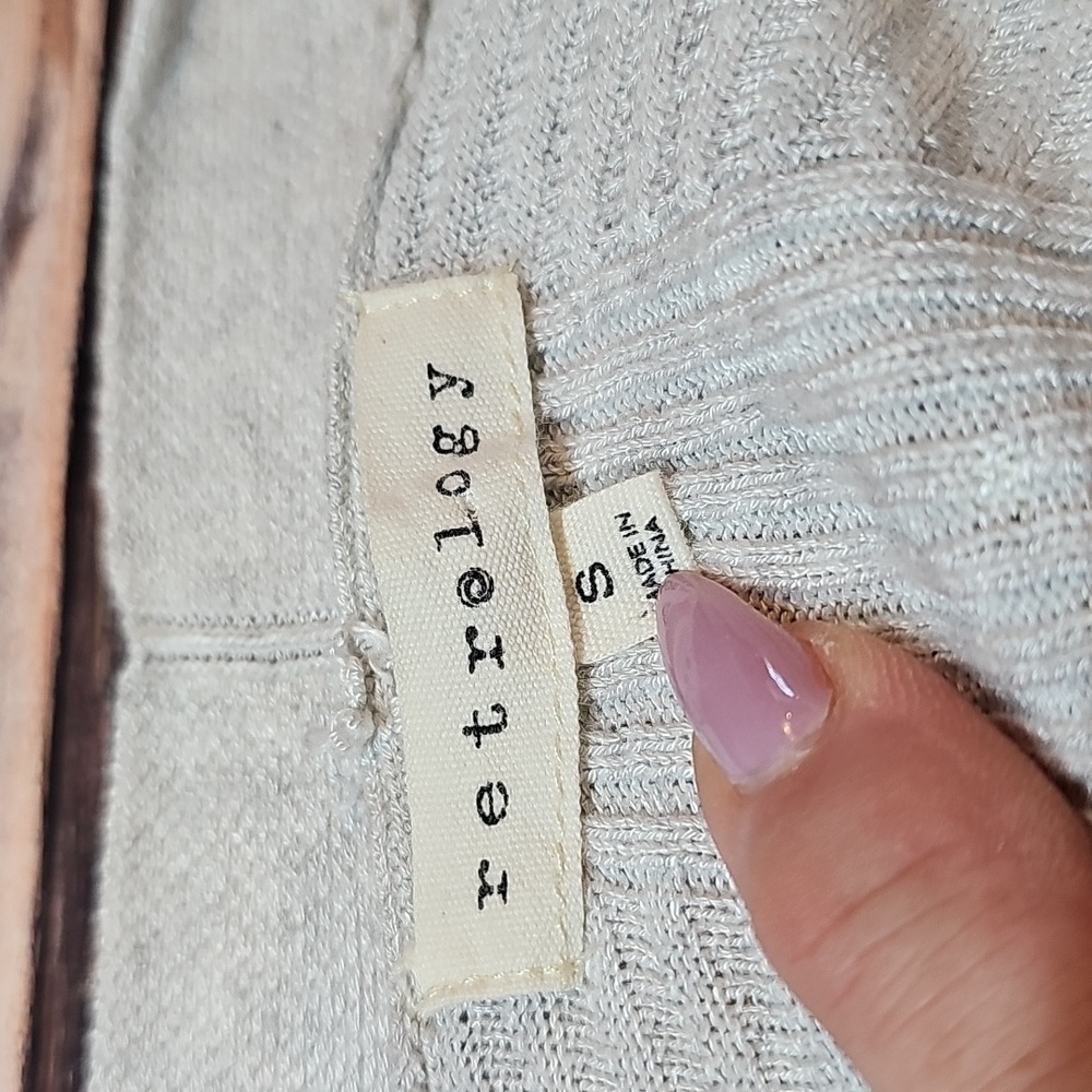 NEW RETROLOGY HEATHER GRAY LONG SLEEVE OPEN FRONT GROMMET CARDIGAN - Picture 14 of 16